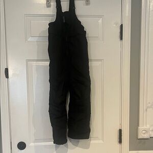 Kids Black Snow Bib Overalls